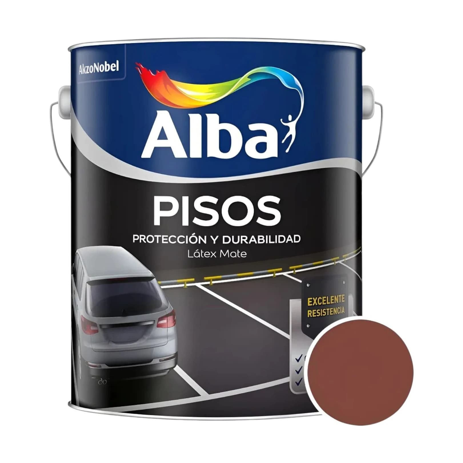 Pintura p/pisos al agua rojo colonial x20 lt