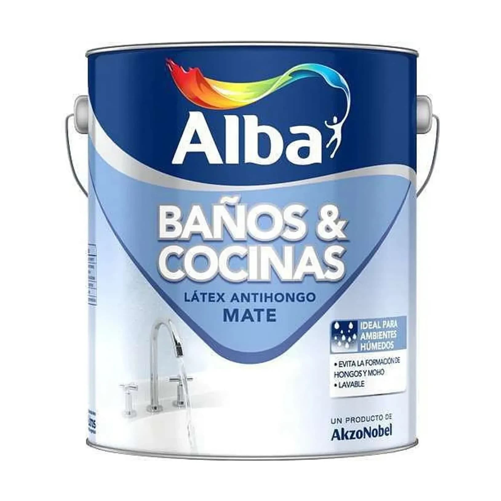 Baños y cocinas látex antihongo blanco mate x4 lt