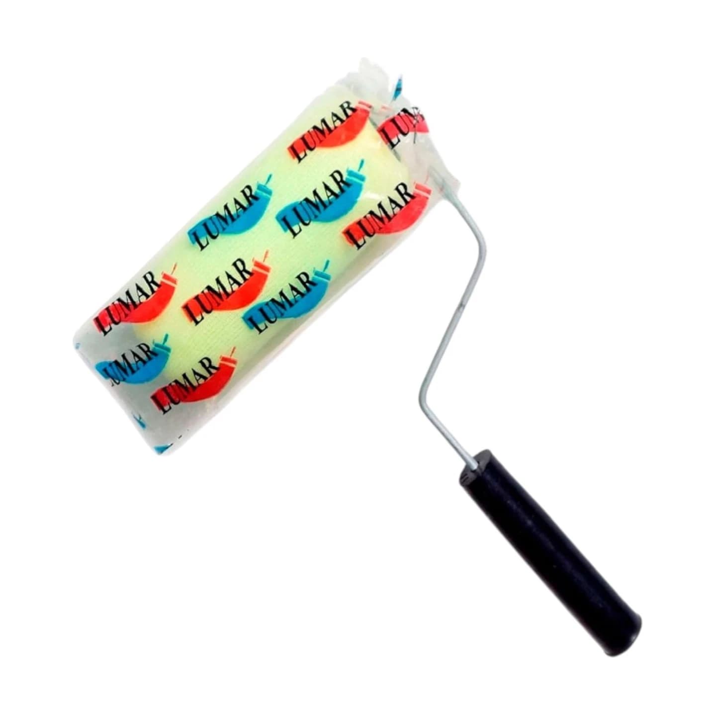 Mini rodillo goma espuma forrado x10 cm