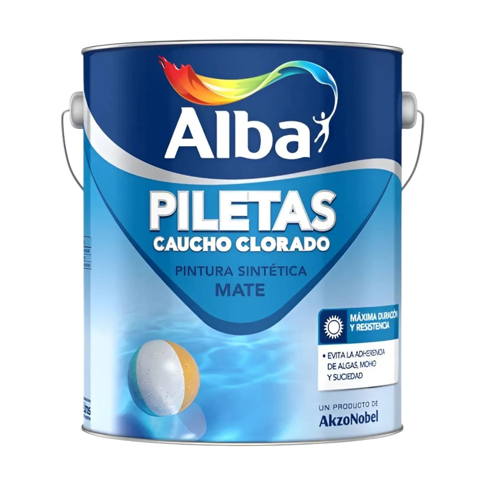 Caucho clorado p/piletas celeste profundo x4 lt