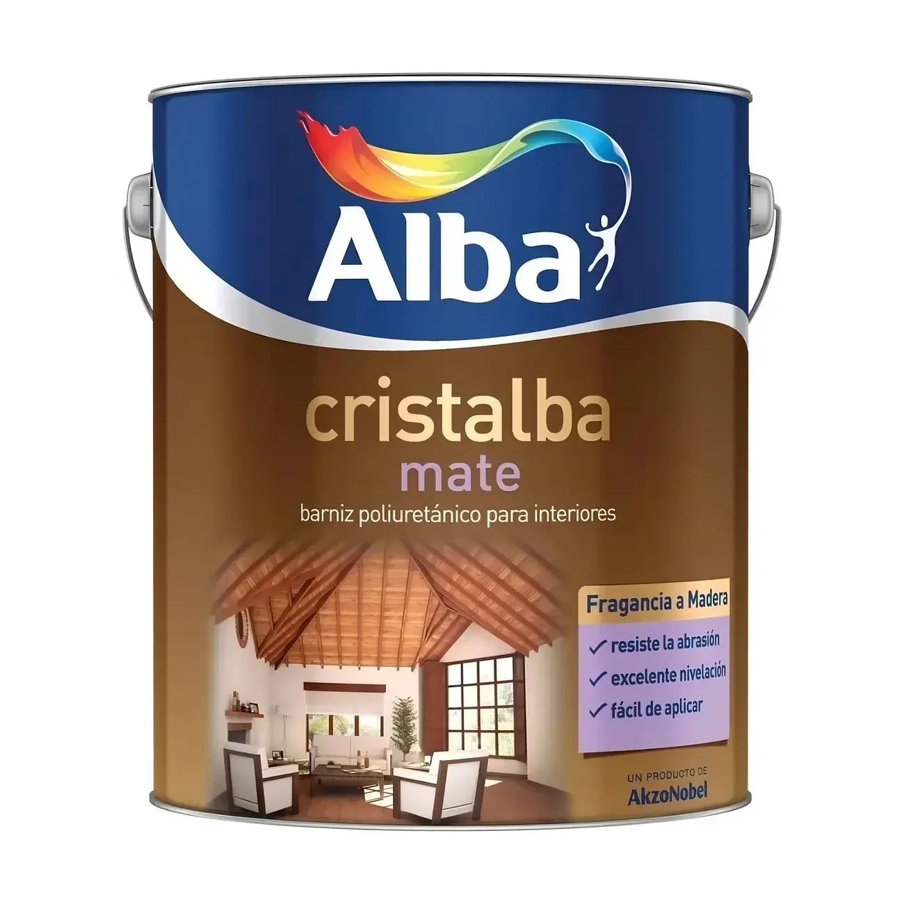 Cristalba barniz poliuretánico interior mate x4 lt