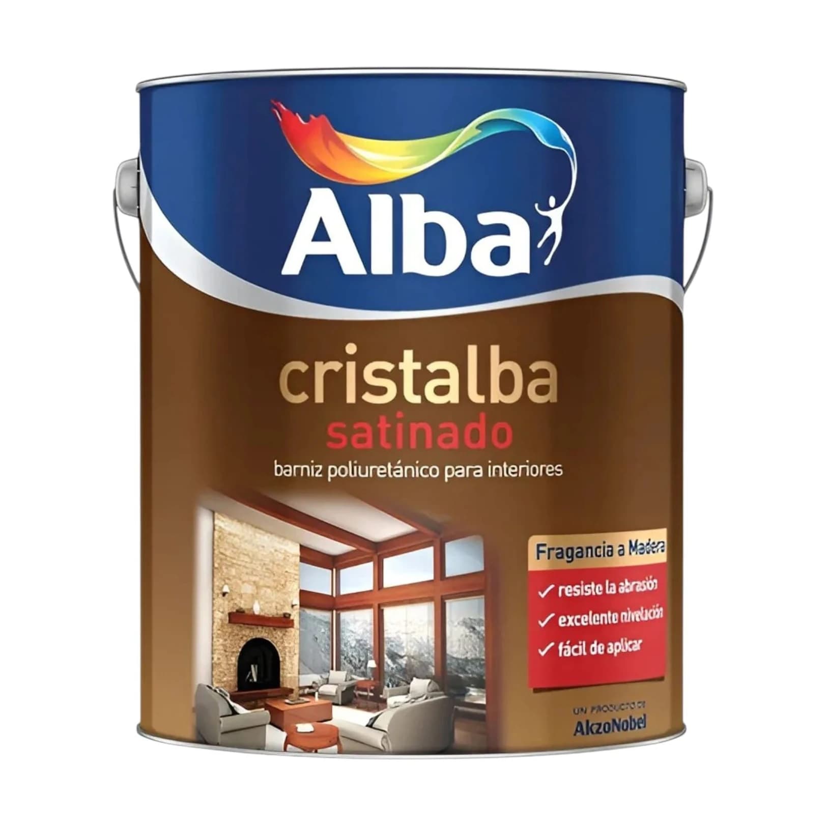 Cristalba barniz poliuretánico interior satinado x4 lt