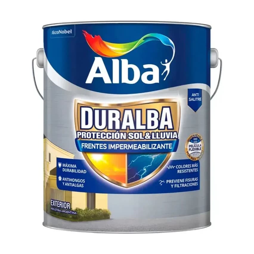 Duralba frentes látex exterior vinílico blanco x10 lt