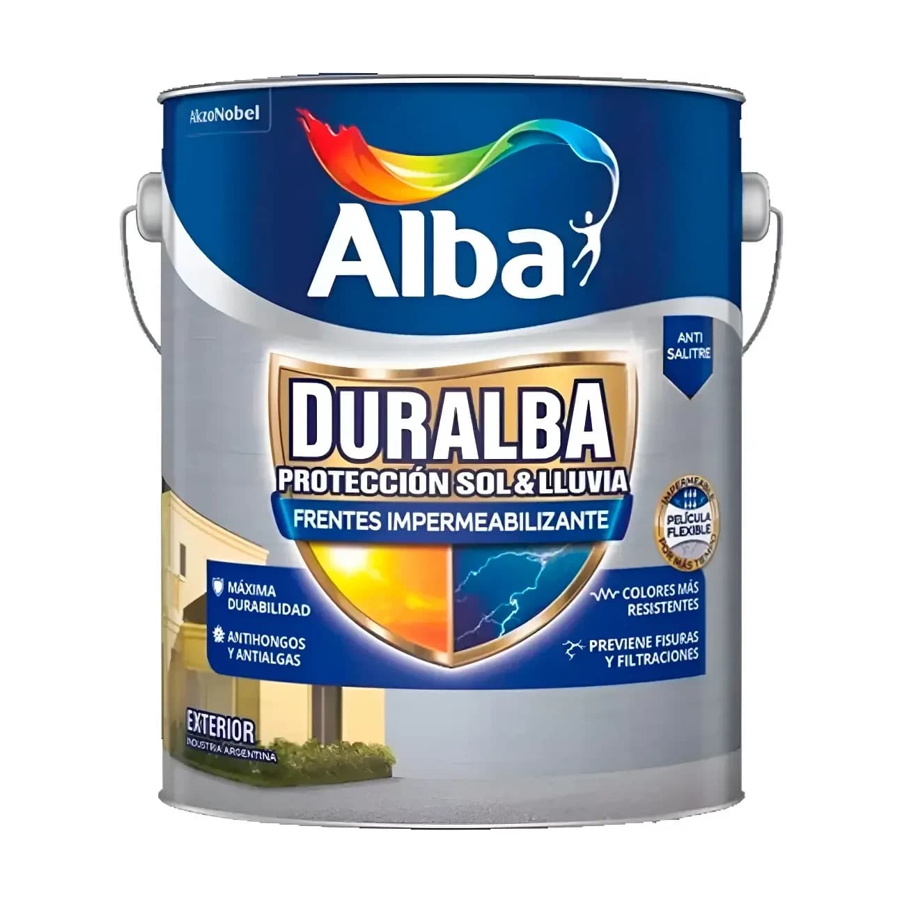 Duralba frentes látex exterior vinílico blanco x4 lt