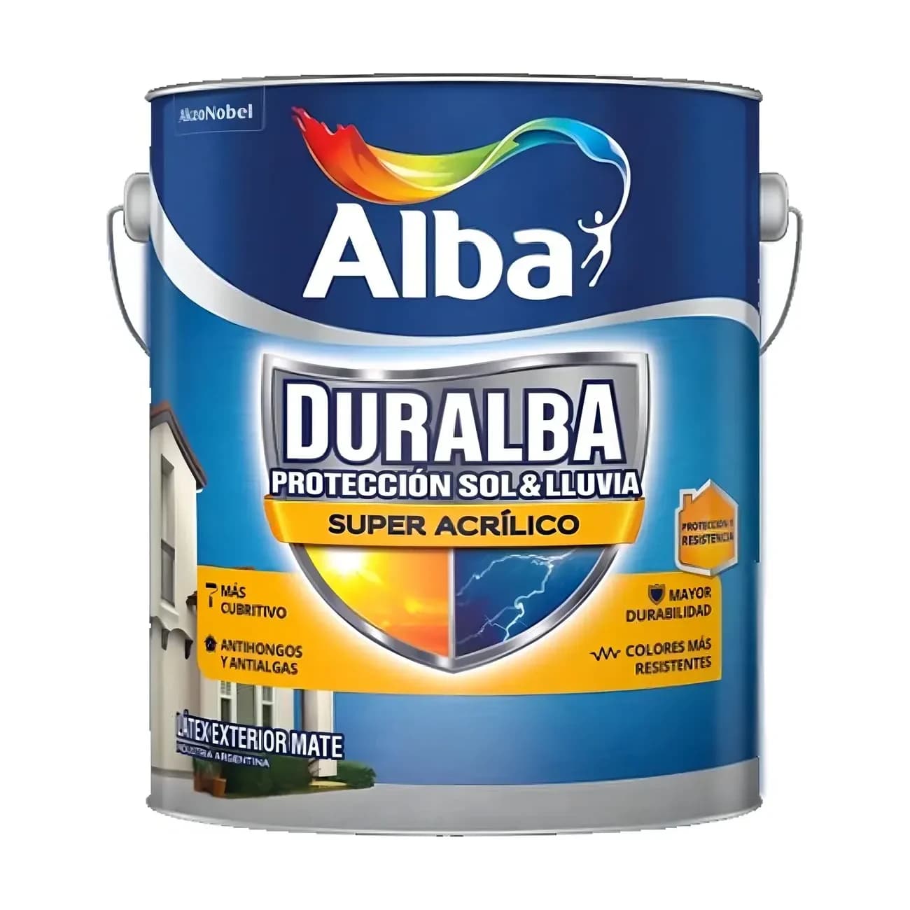 Duralba látex exterior acrílico azul traful x1 lt