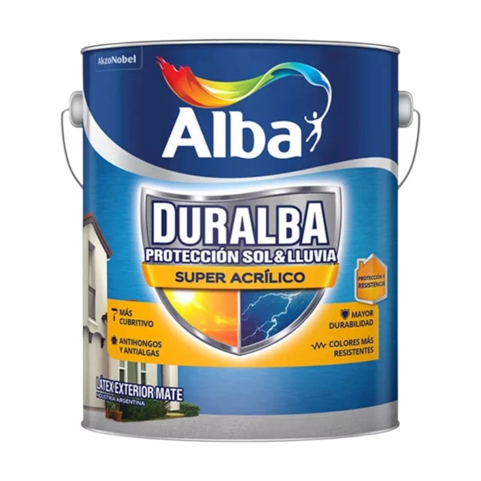 Duralba látex exterior acrílico verde tenis x20 lt