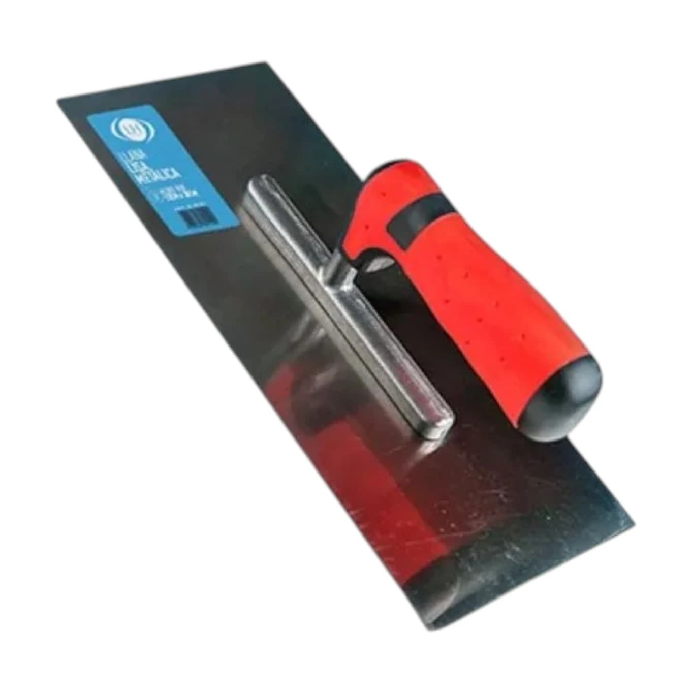Llana metálica mango rojo 12x30