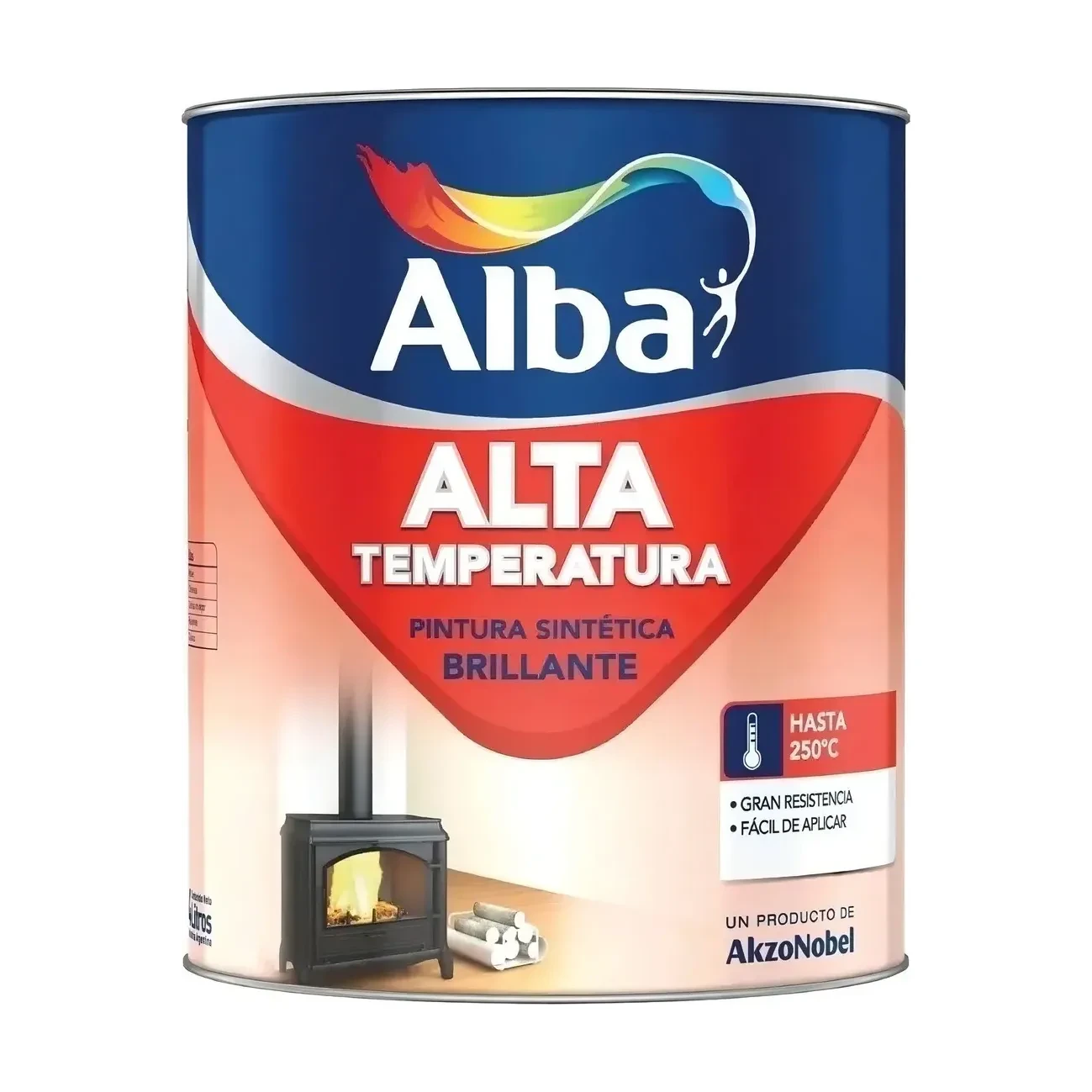 Esmalte alta temperatura brillante aluminio x1 lt
