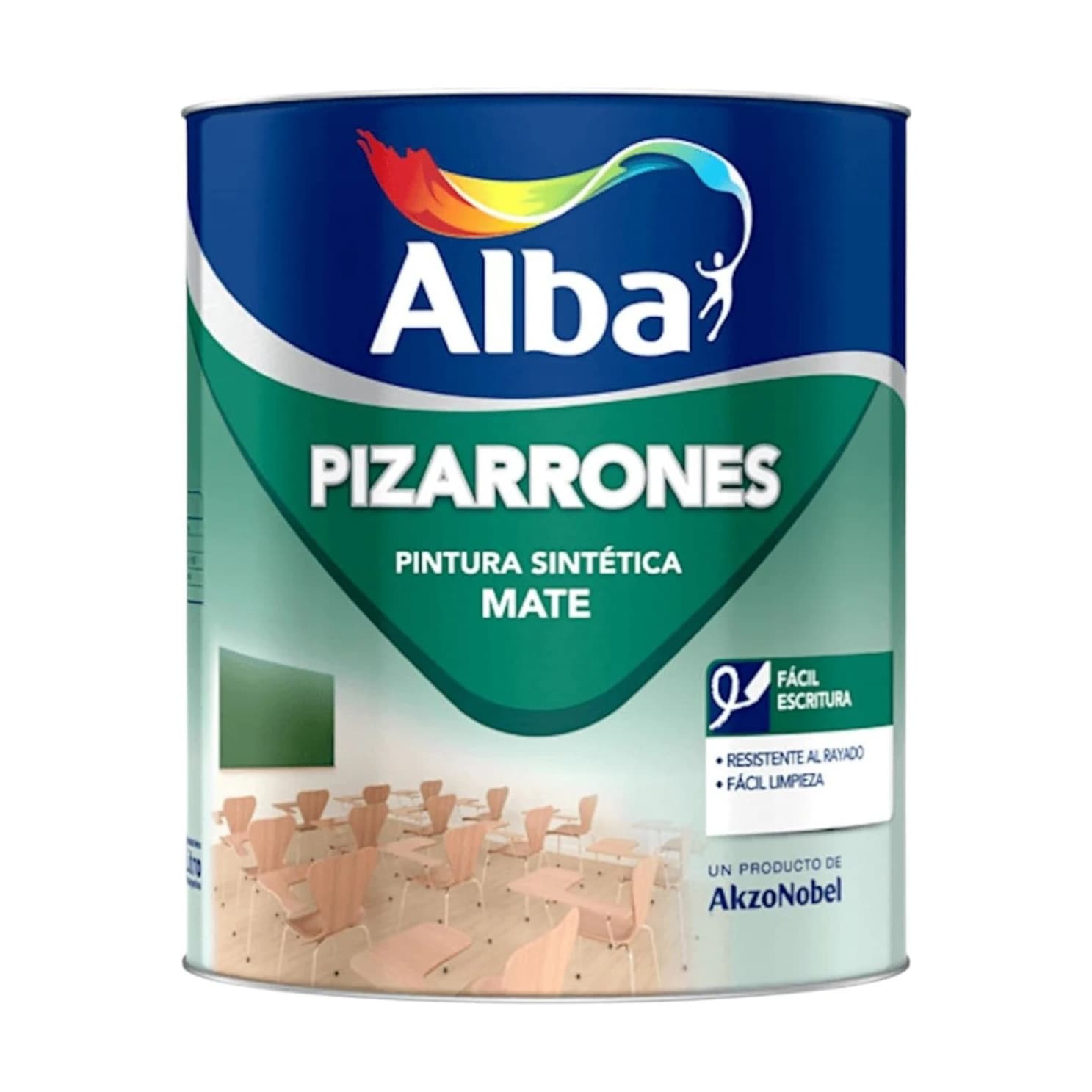 Esmalte p/pizarrón negro mate x0,5 lt
