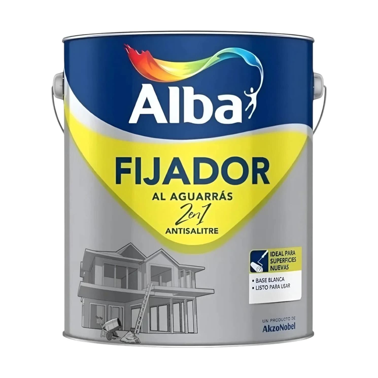 Fijador al aguarras 2 en 1 c/antisalitre blanco x1 lt