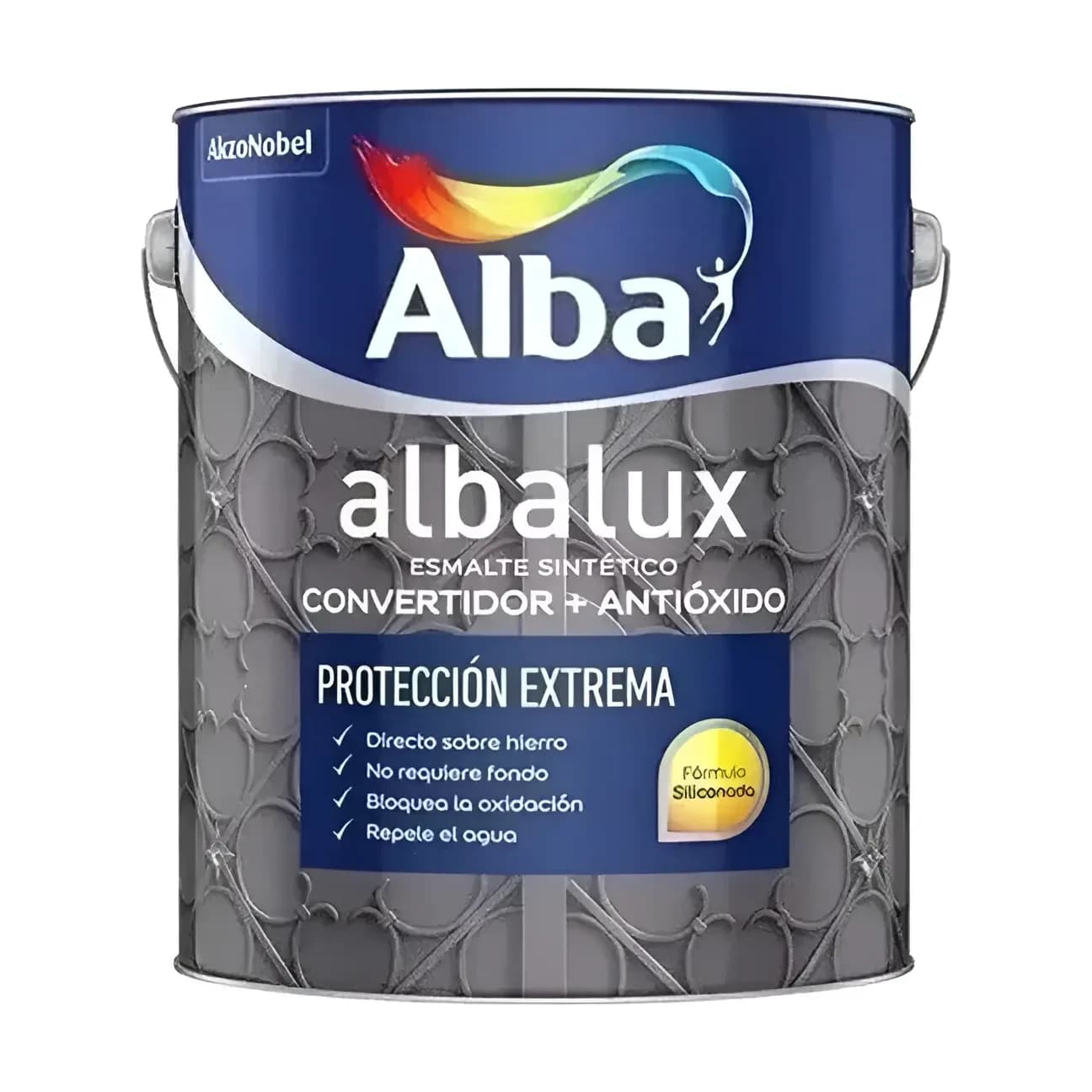 Albalux 2 en 1 martillado gris plata x1 lt