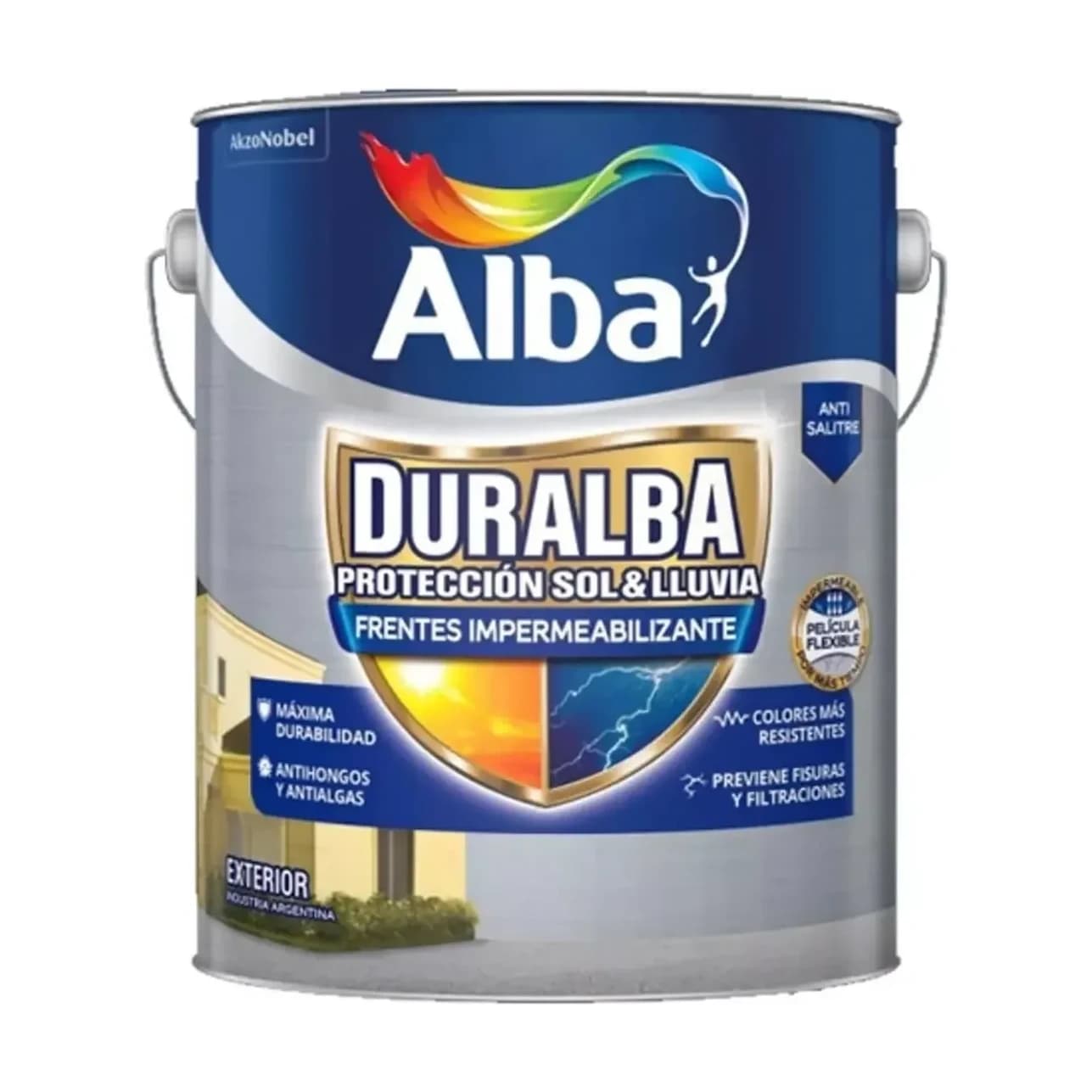 Duralba frentes impermeabilizante negro x4 lt