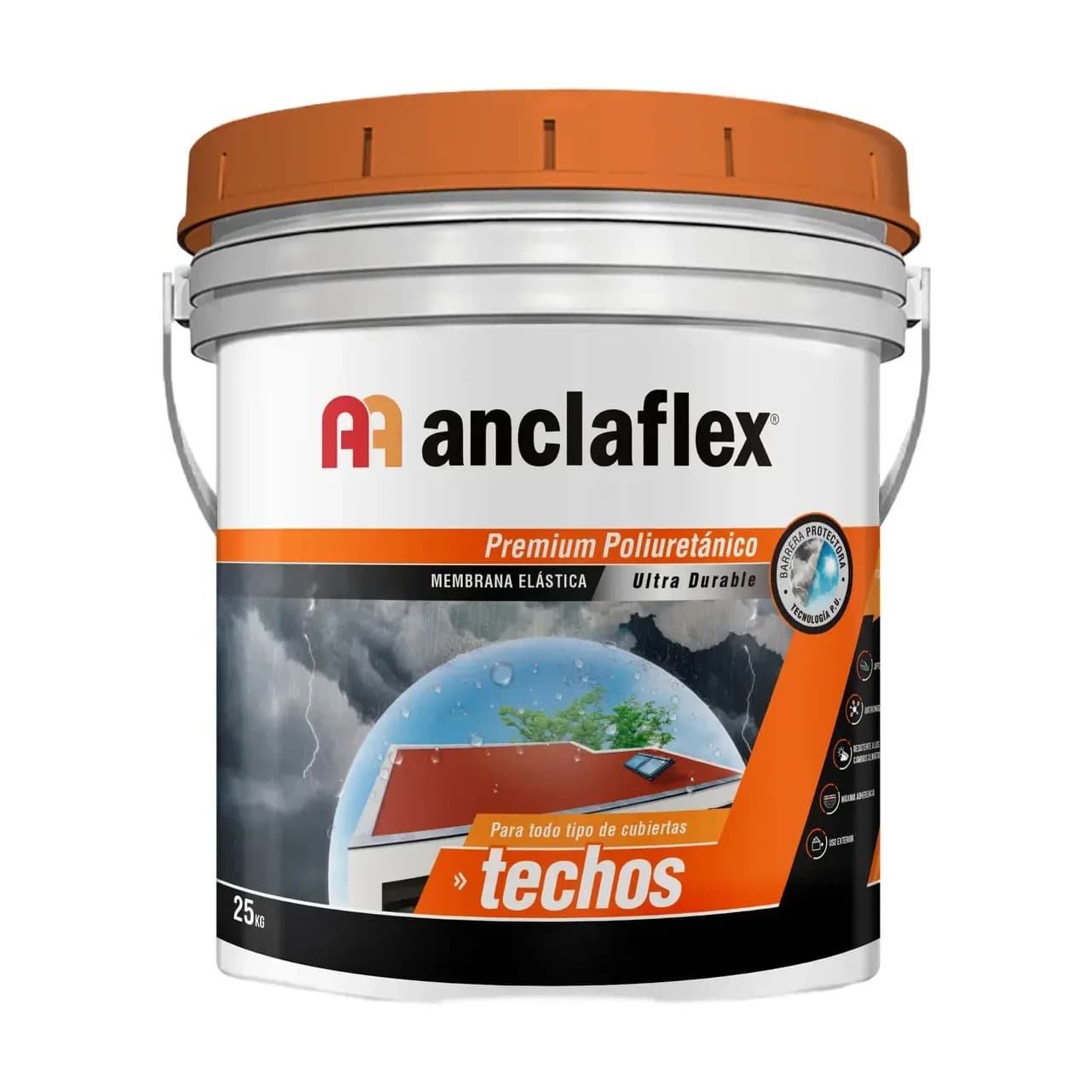 Techos poliuretánico negro x5 kg