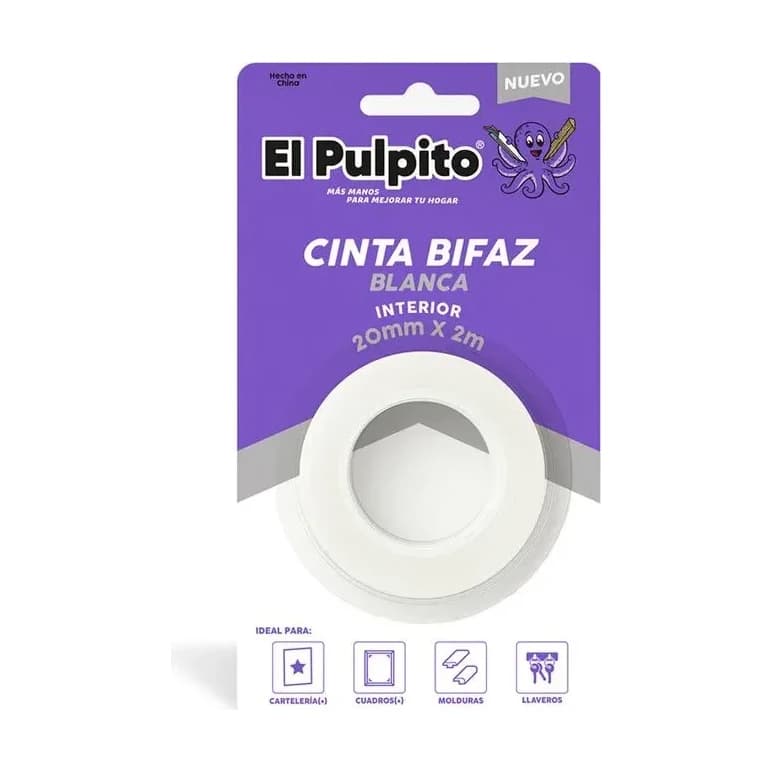 Campi el pulpito cinta bifaz blanca 2 m