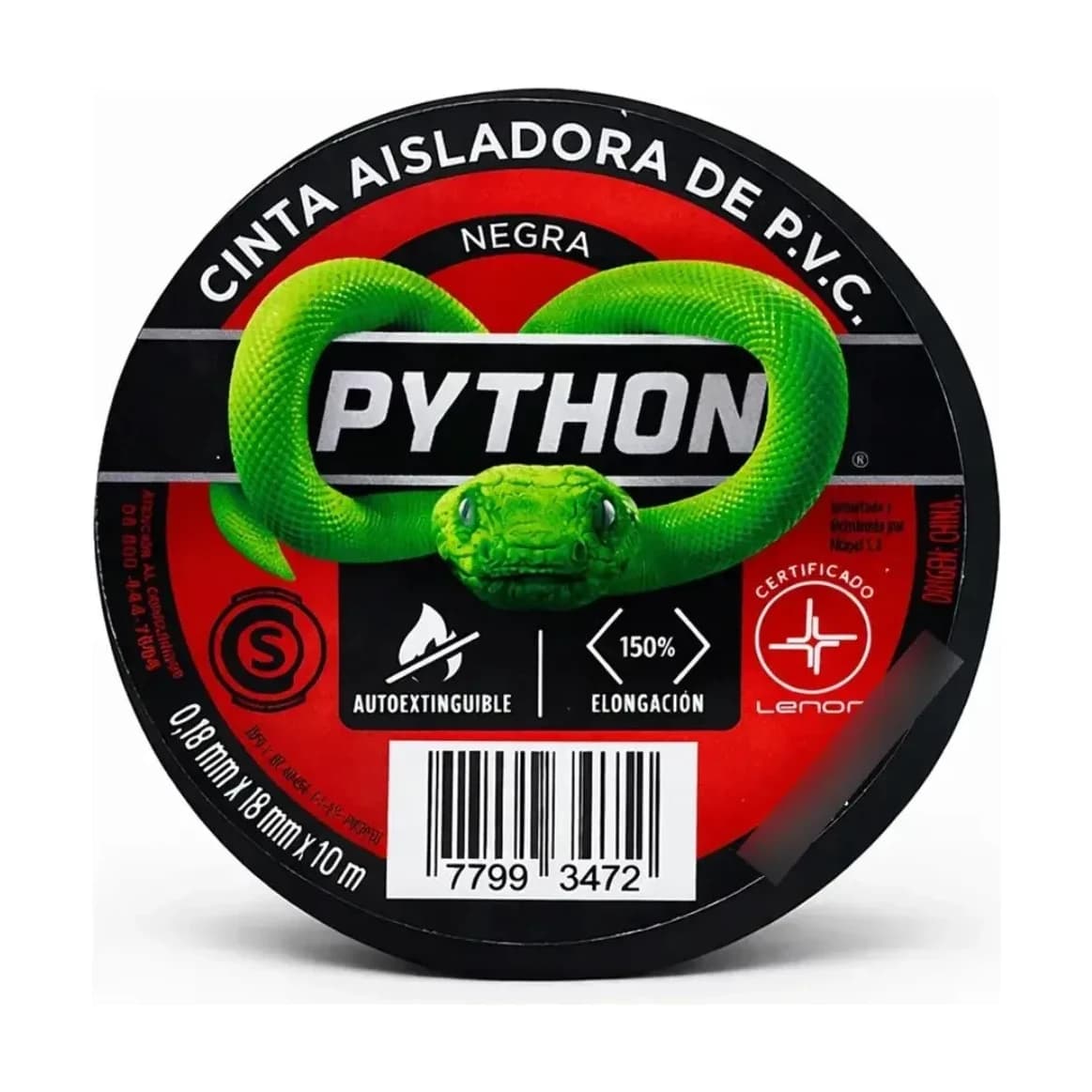 Campi python cinta aisladora negra 10 m