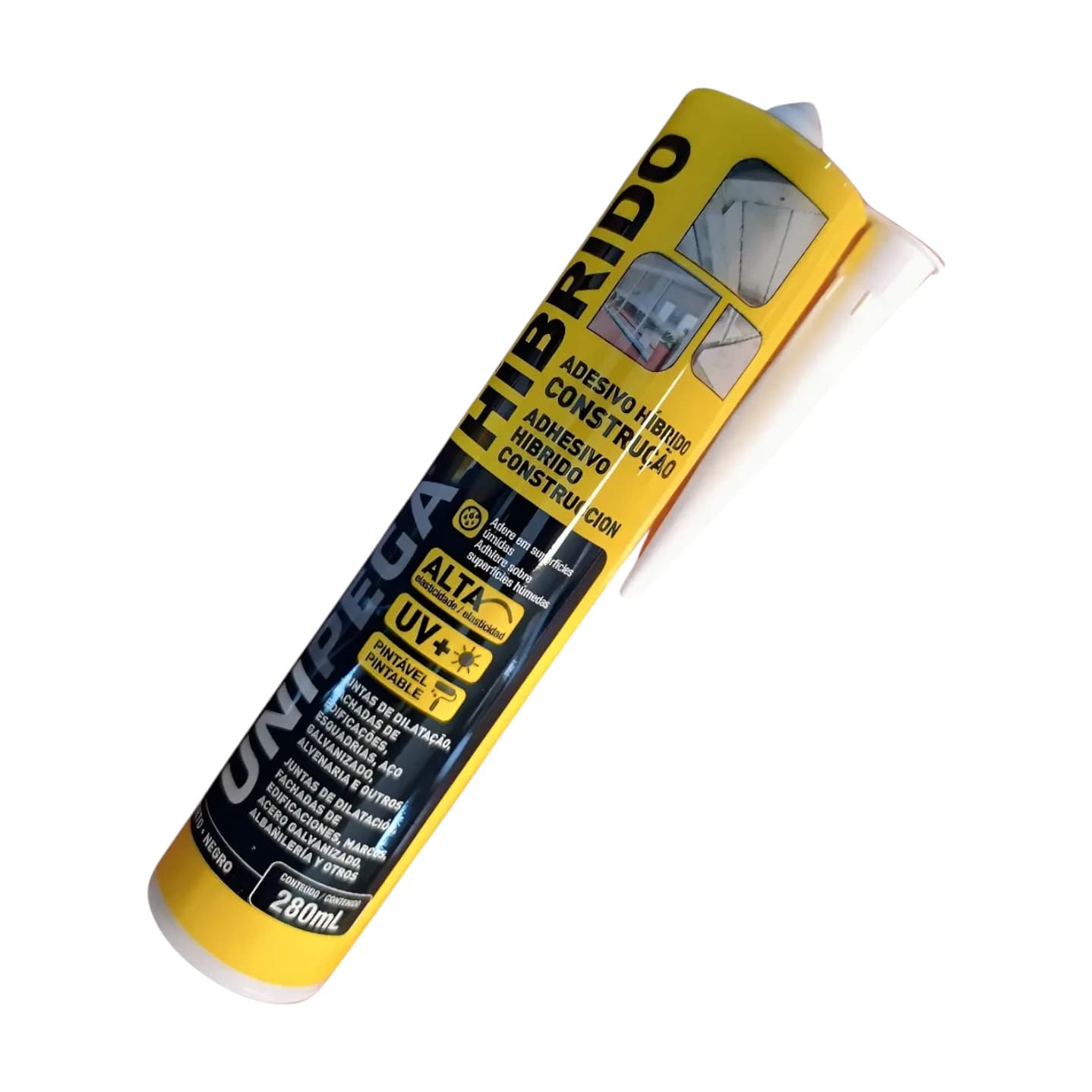 Adhesivo híbrido construcción negro x280 cc