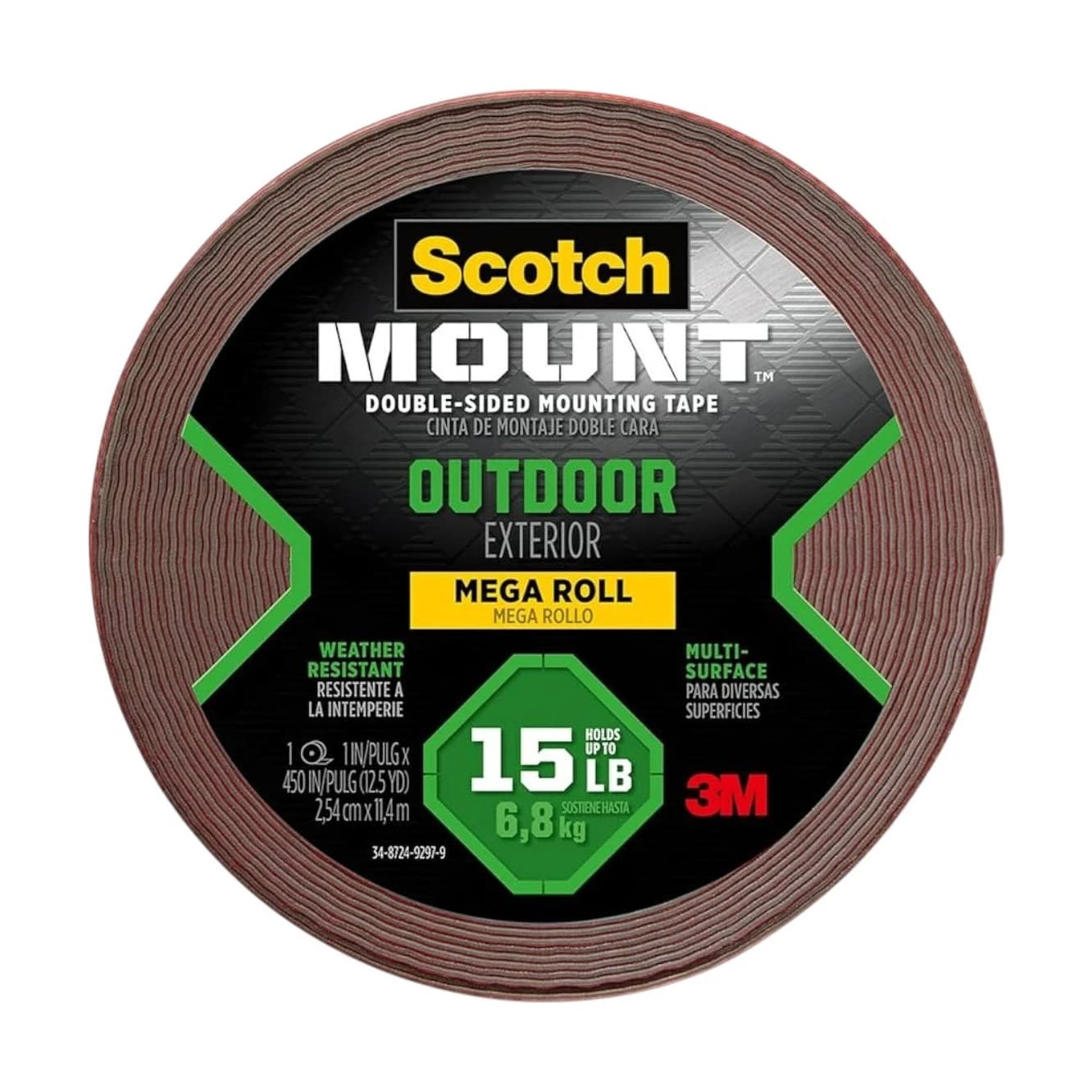 Cinta doble faz mount outdoor 2,54 cm x 1,5 m