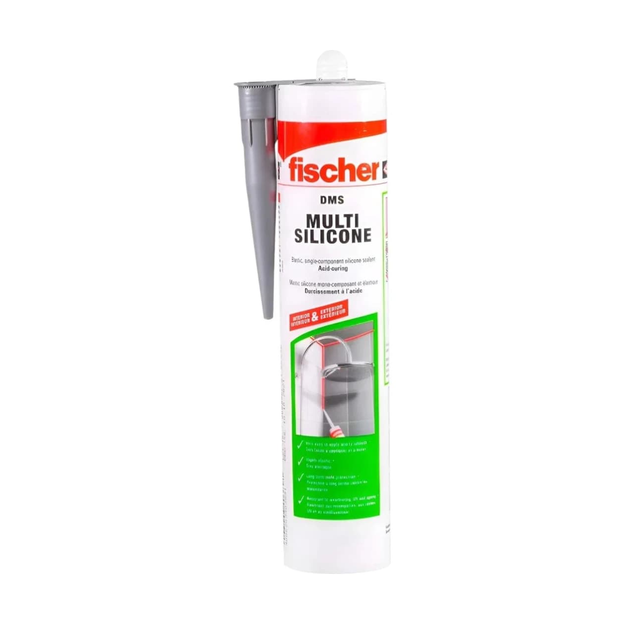 Silicona acética negro x260 ml con fungicida