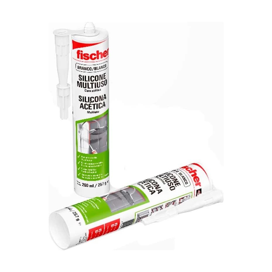 Silicona acética blanca x260 ml con fungicida