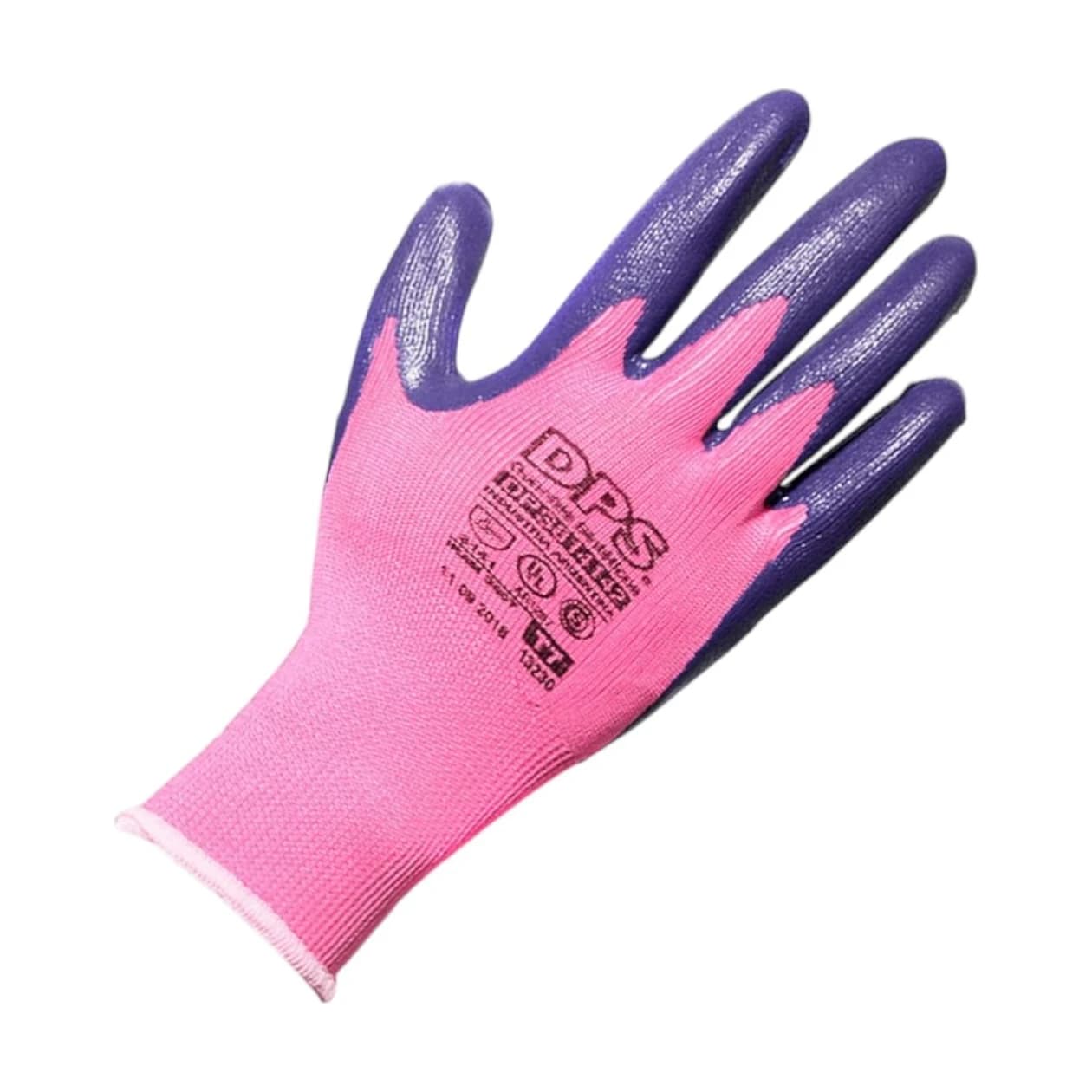 Dps guantes jardinería liso rosa x par talle 7