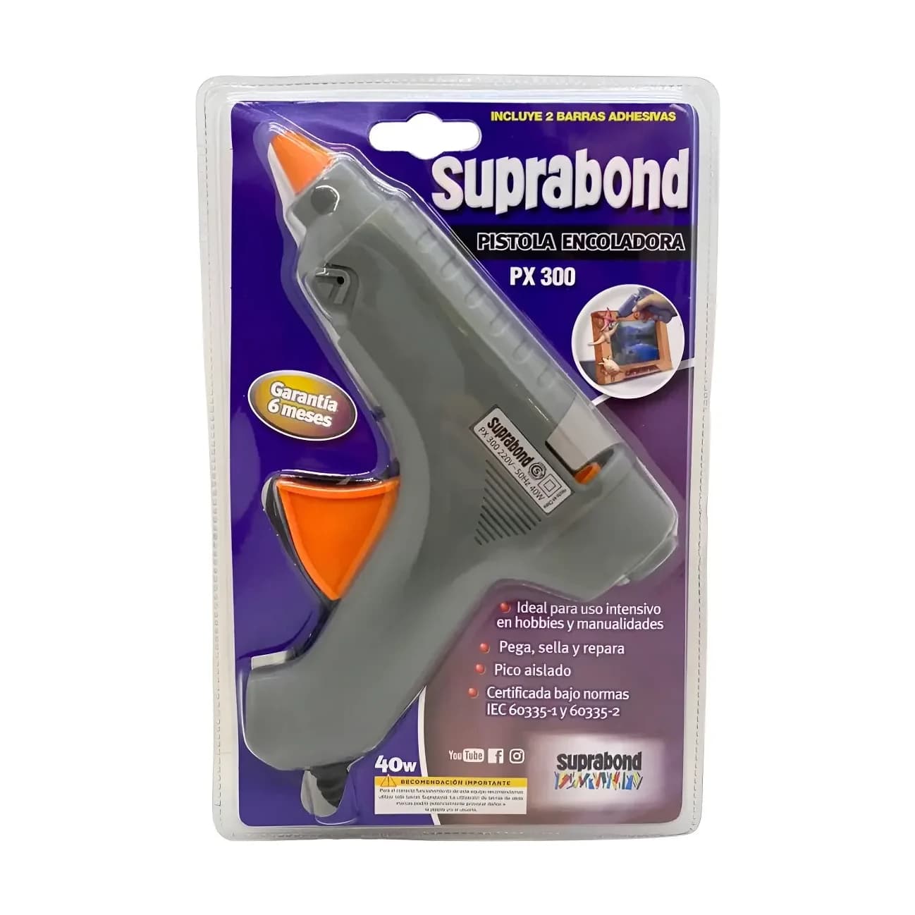 Pistola encoladora c PX 300 40 W