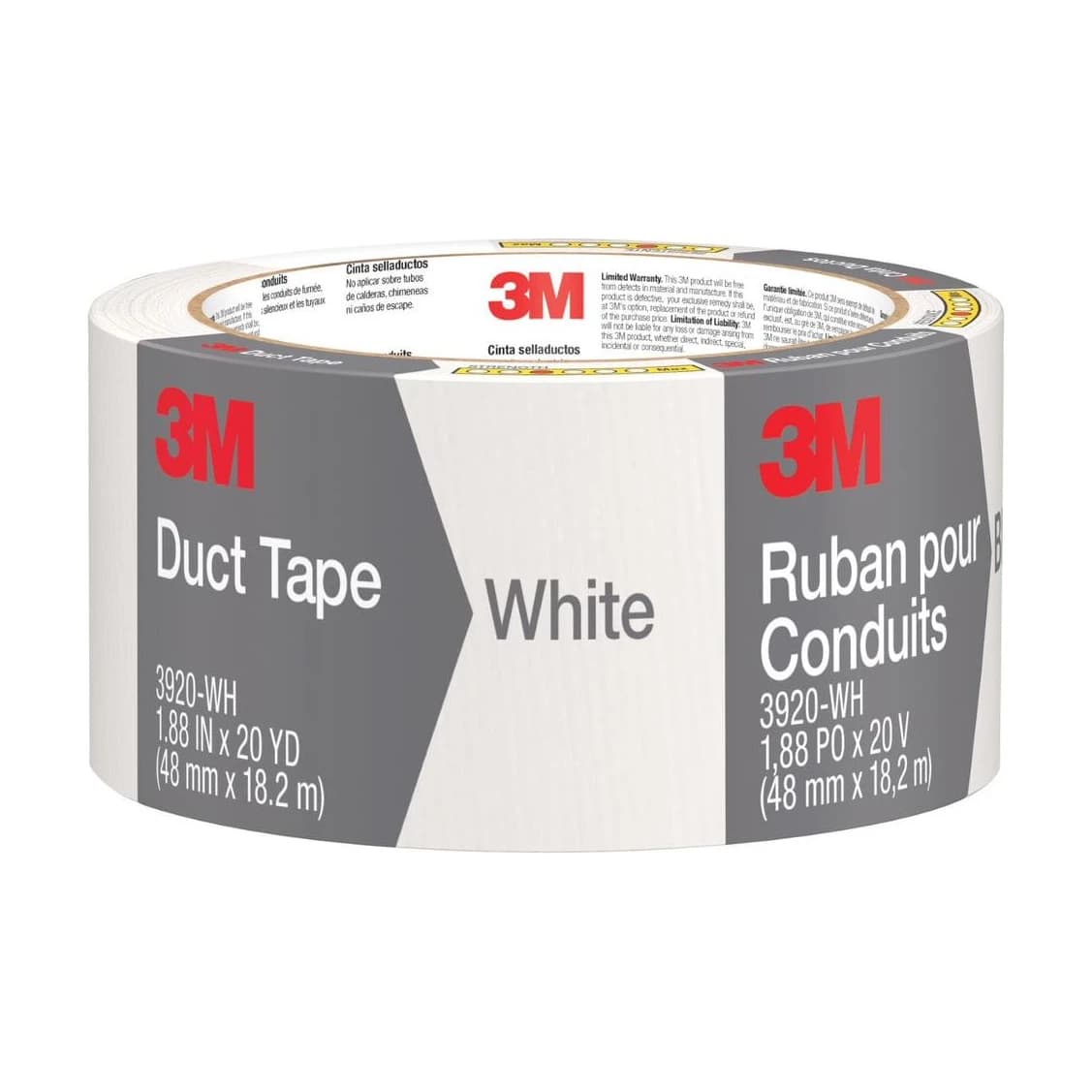 Cinta duct tape 48 mm 18,2 m blanca