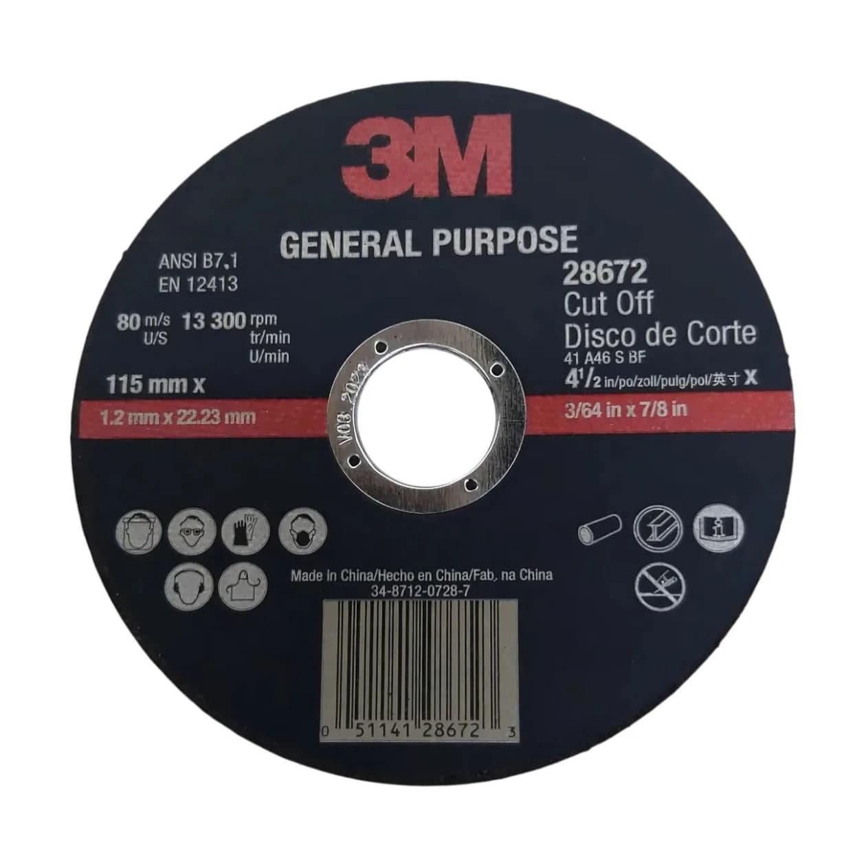 Discos de corte T41 115 28672x1,2 mm