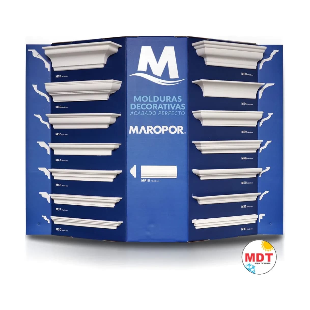 Moldura de extrusión M52 52x52 mm (2 m lineales)