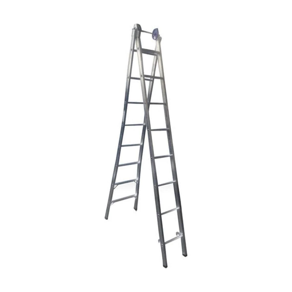 Escalera extensible aluminio 2x8