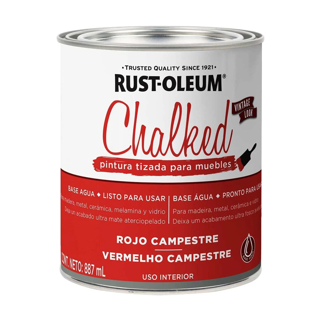 Chalked p/mueb rojo campestre x887 ml