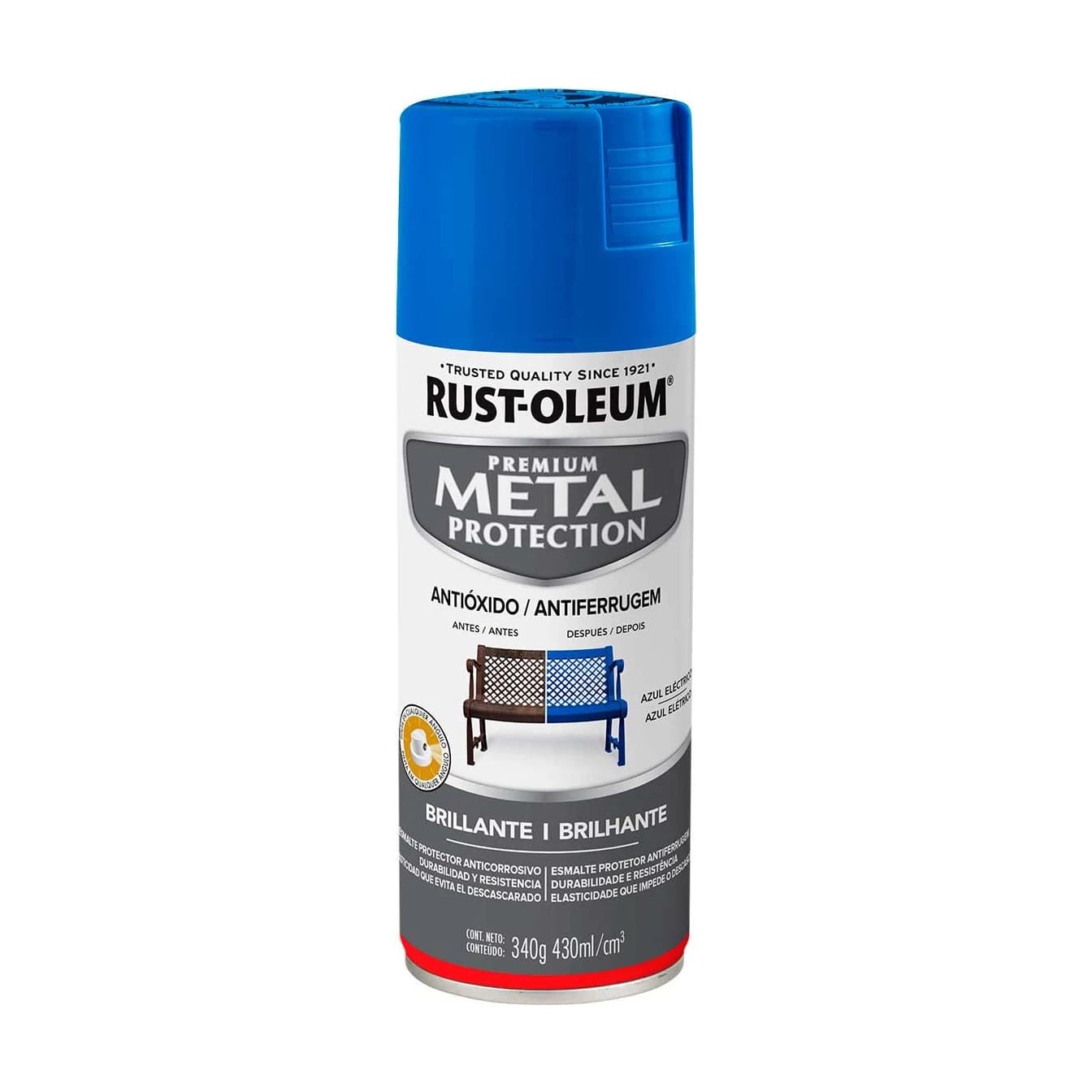 Metal protection esmalte azul electri