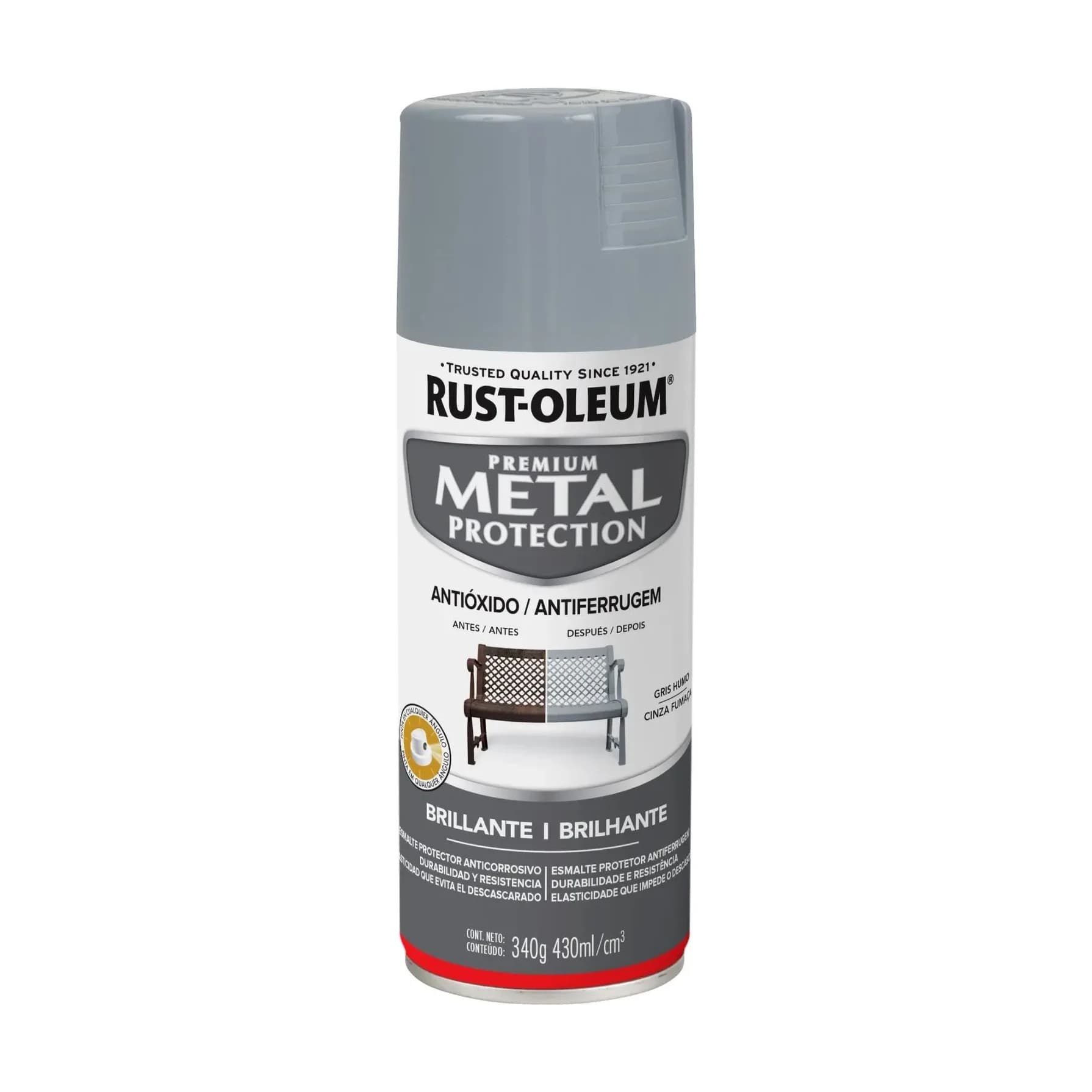 Metal protection esmalte gris humo