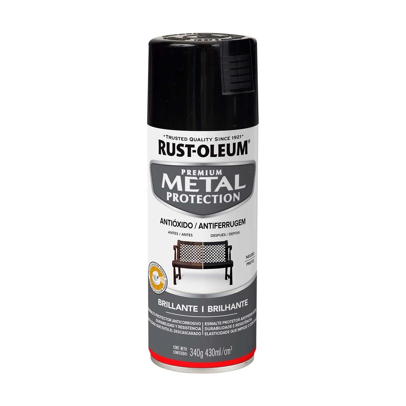 Metal protect esmalte negro brillante