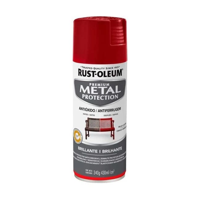 Metal protection esmalte rojo clavel