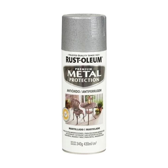 Metal protection martillado plata