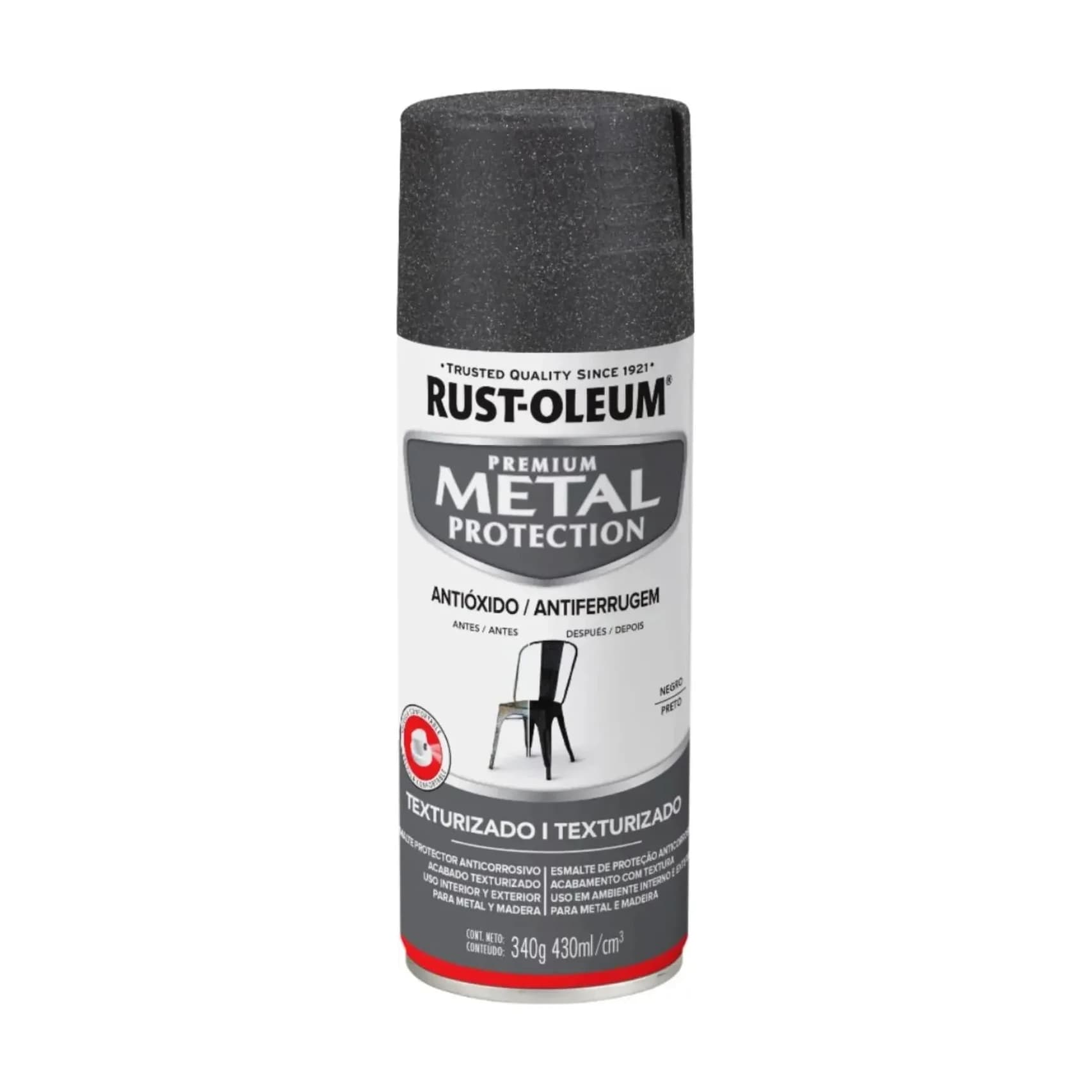 Metal protection texturado negro