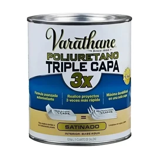 Poliuretano 3X int al agua x1 lt sat