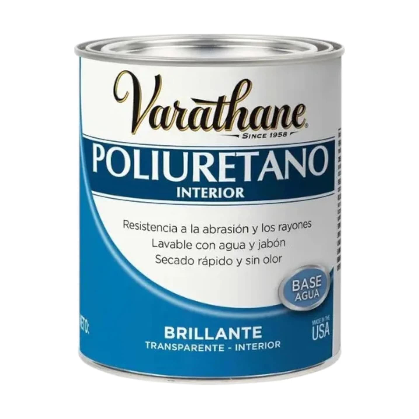 Poliuretano interior al agua brillante x1 lt