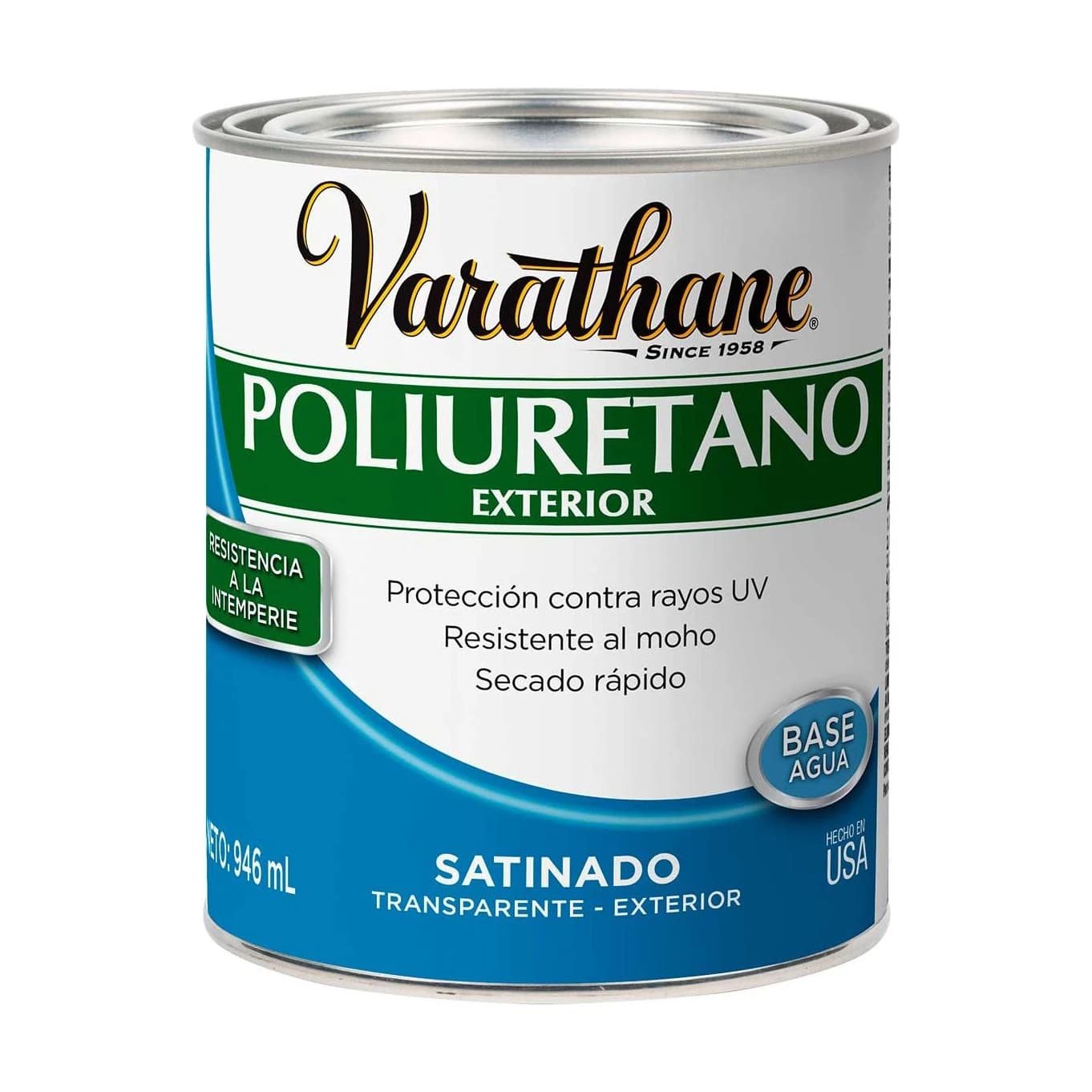 Poliuretano interior al agua satinada x1 lt