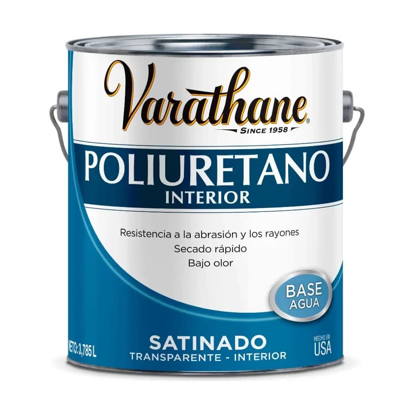 Poliuretano interior al agua satinada x4 lt