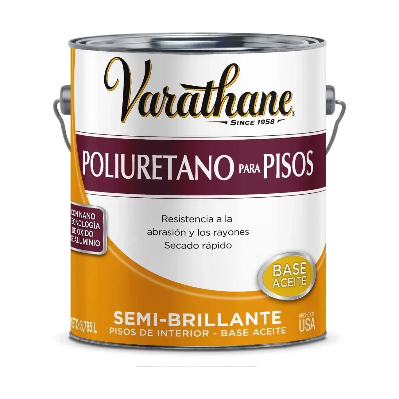 Poliuretano p/pisos al aceite satinado x4 lt