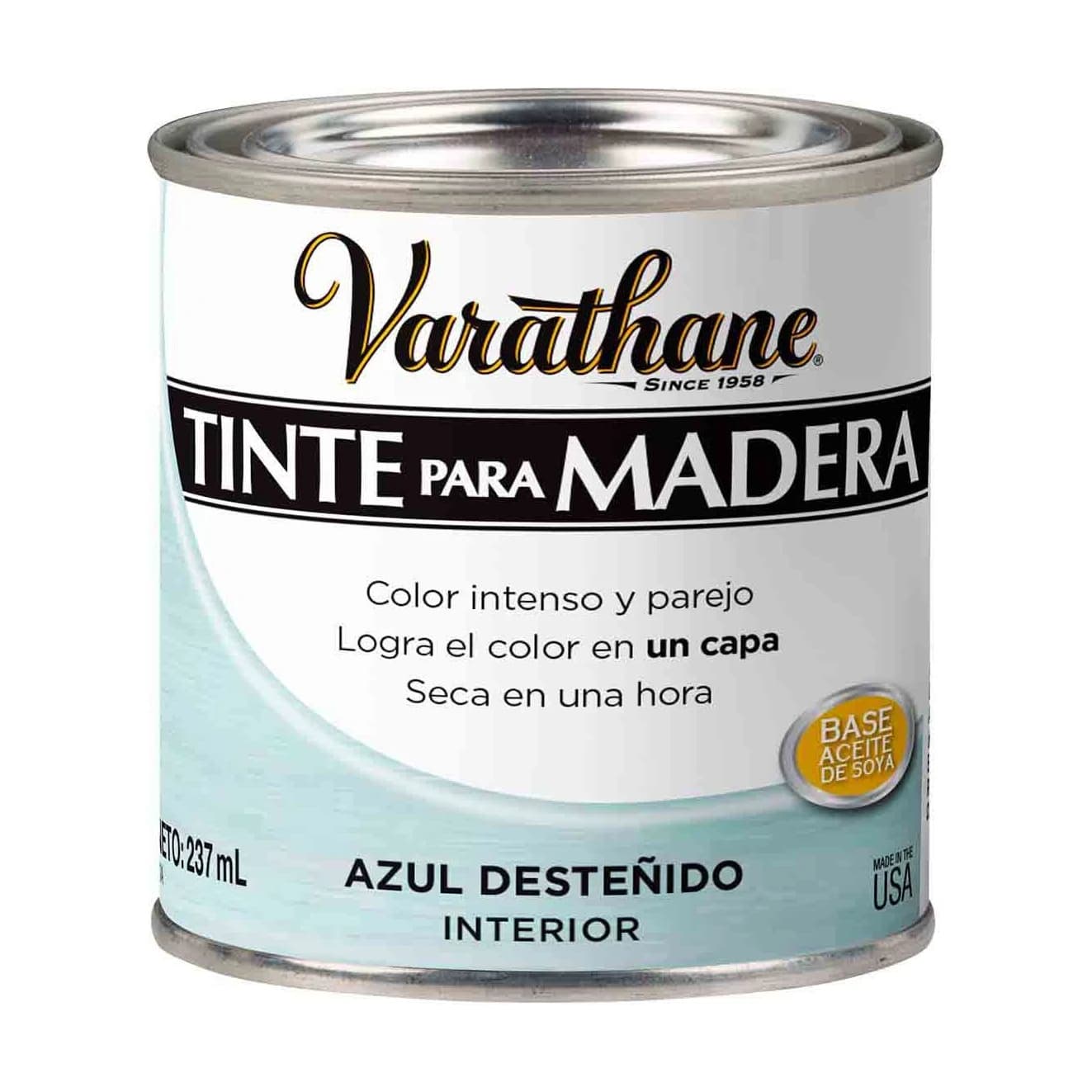 Tinta p/madera x237 ml azul desteñido