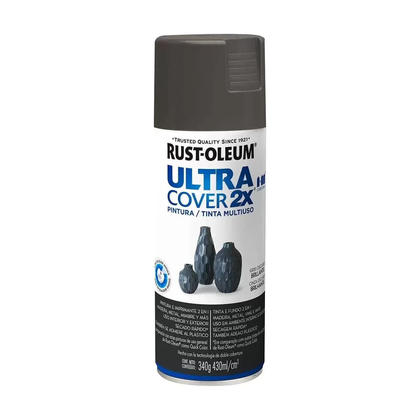 2X Ultra Cover gris oscuro brill