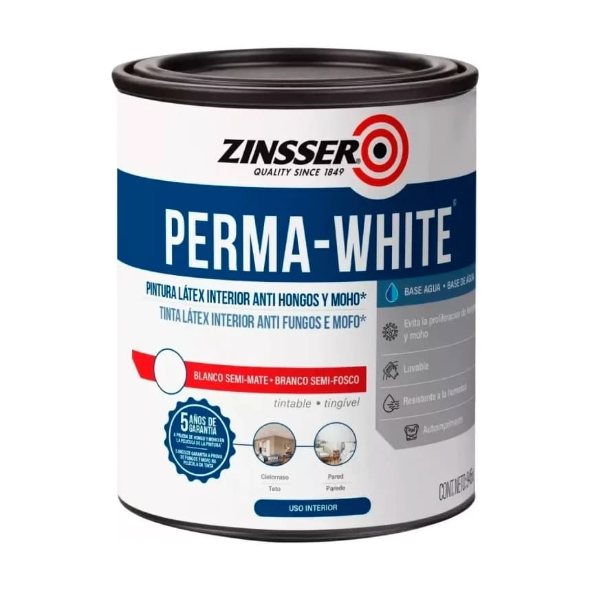 Perma white blanco x4 lt semi mate
