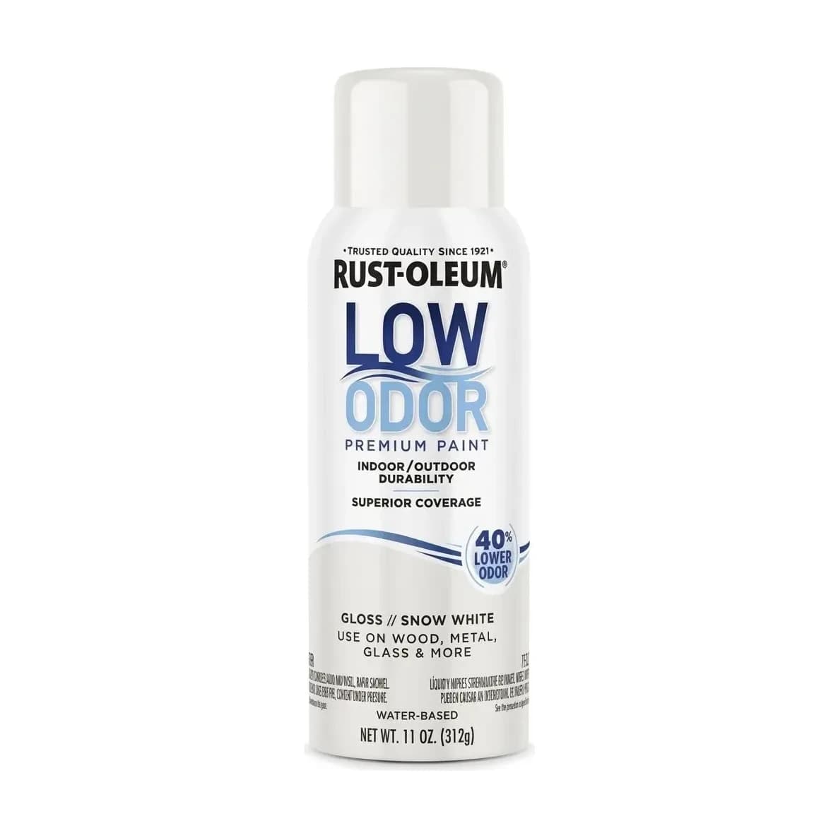 Low odor al agua blanco