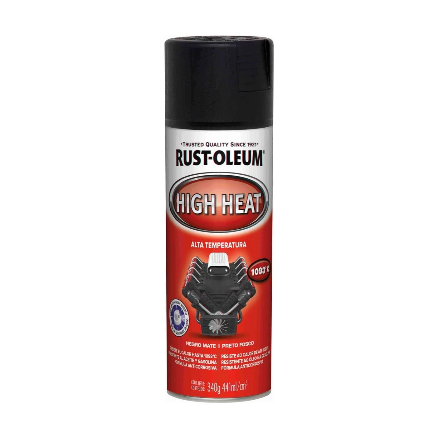 Auto high heat 2000F/1093C negro mate
