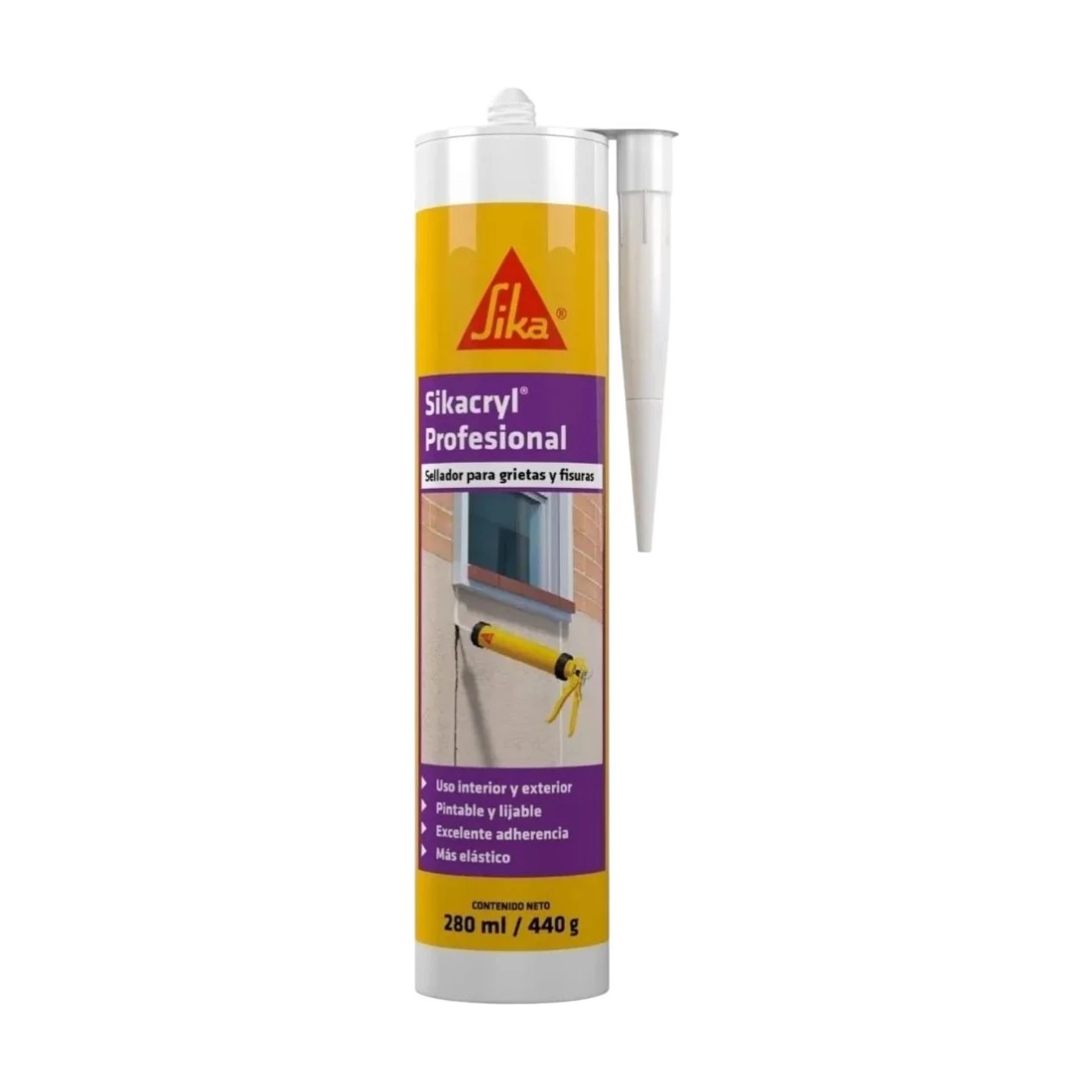 Sellador acrílico sikacryl pro x280 ml
