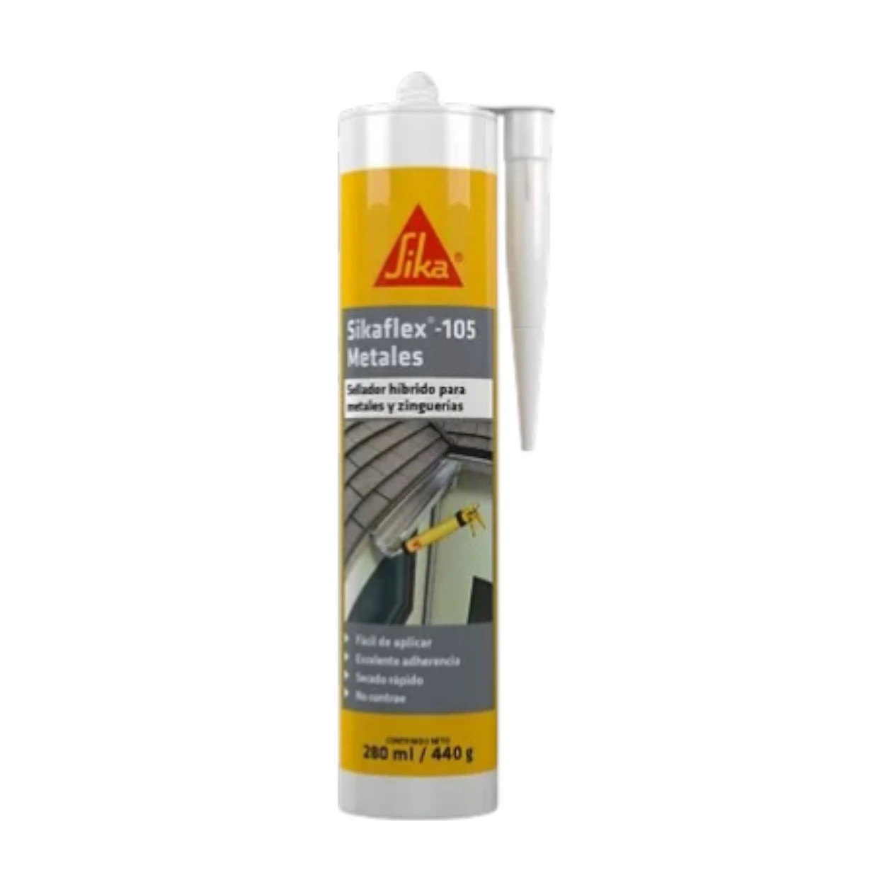 Sellador híbrido sikaflex 105 metales x280 ml
