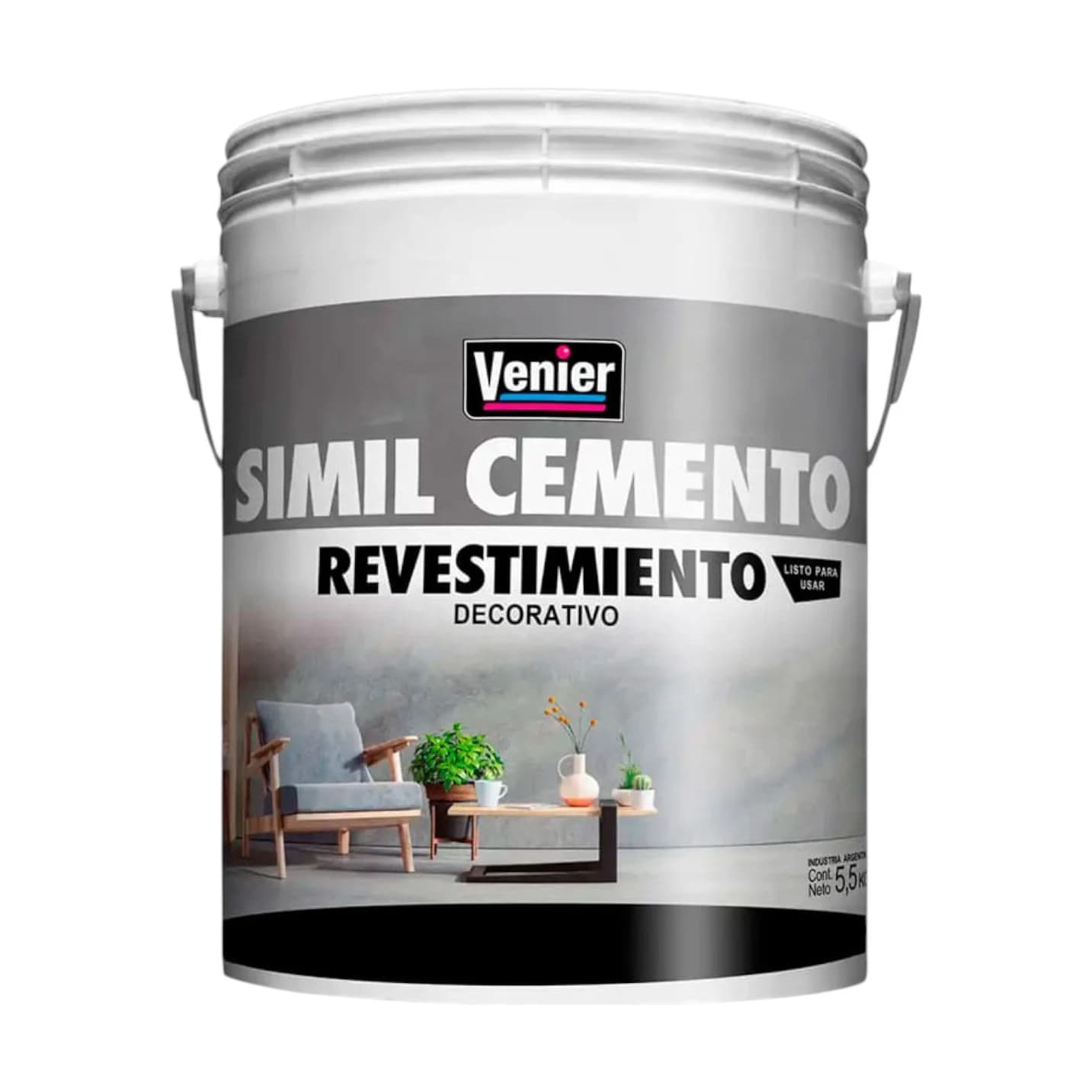 Revestimiento símil cemento gris x5,5 kg