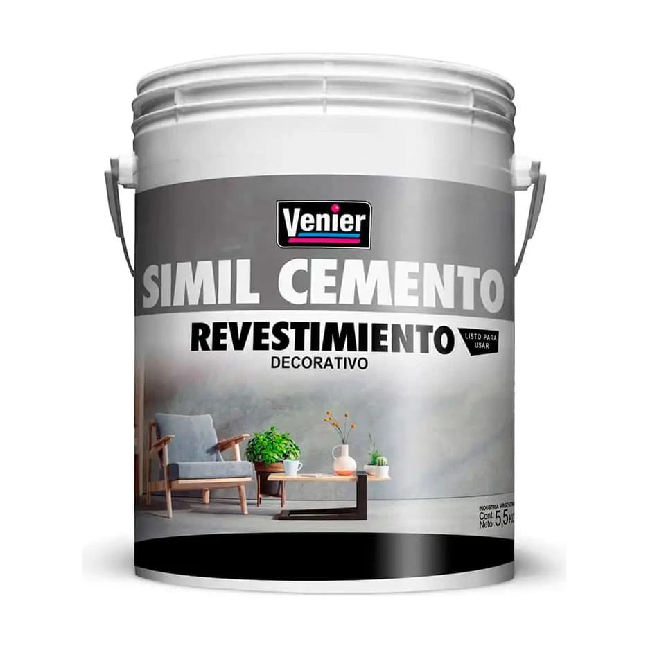 Revestimiento símil cemento gris oscuro x5,5 kg